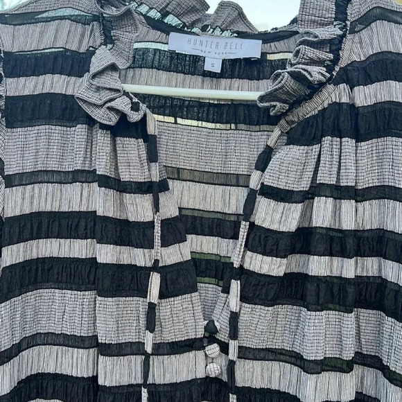 ⭐️NWOT⭐️ Hunter Bell NYC- Matthews Dress Black Stripe size S - Picture 6 of 10
